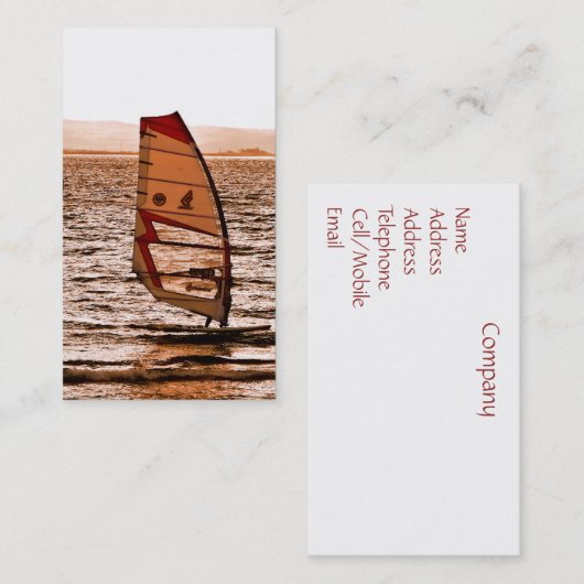 WINDSURFEN VISITENKARTE (Vorne/Hinten)