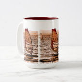 WINDSURFEN ZWEIFARBIGE TASSE (Vorderseite Links)