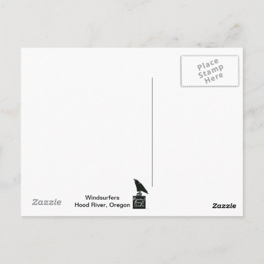Windsurfer am Hood River Postkarte (Rückseite)
