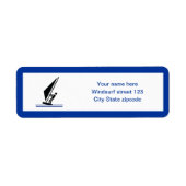 Windsurfer an Bord schwarz, blau Windsurfeigens (Vorne)