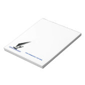 Windsurfer an Bord schwarz, blau Windsurfeigens Notizblock (Rotiert)