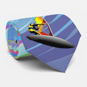 WindSurfer auf großen Meereswellen Krawatte (Gerollt)