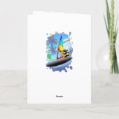 WindSurfer auf Ozean-Wellen-Gruß-Karte Karte (Rückseite)