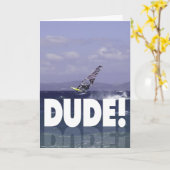 Windsurfer-Geburtstag für ihn Karte (Gelbe Blume)