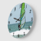 Windsurfer Große Wanduhr (Winkel)