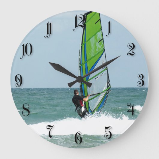 Windsurfer Große Wanduhr (Vorderseite)