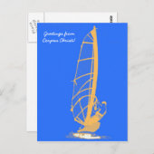 Windsurfer, Grüße von Corpus Christi! Postkarte (Vorne/Hinten)