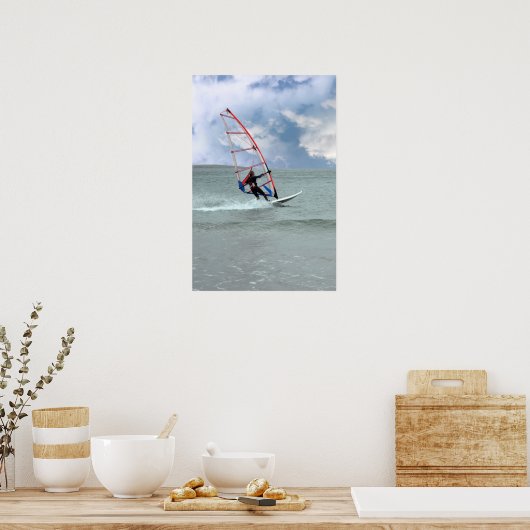 Windsurfer im Sturm Poster (Küche)