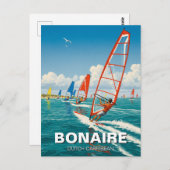 Windsurfer in Bonaire, Niederländisch Karibik Postkarte (Vorne/Hinten)