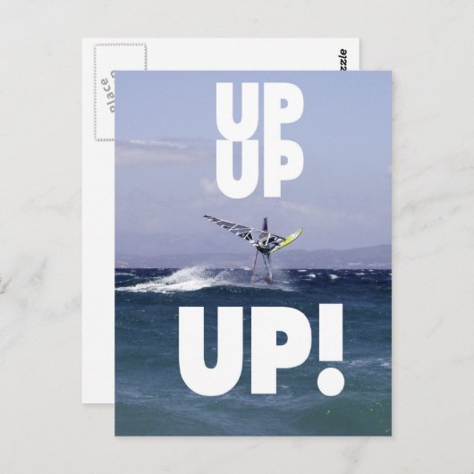 Windsurfer in der Air Postcard Postkarte (Vorne/Hinten)