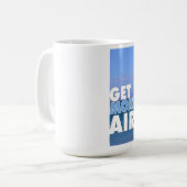 Windsurfer in der Luft Tasse (Vorderseite Links)