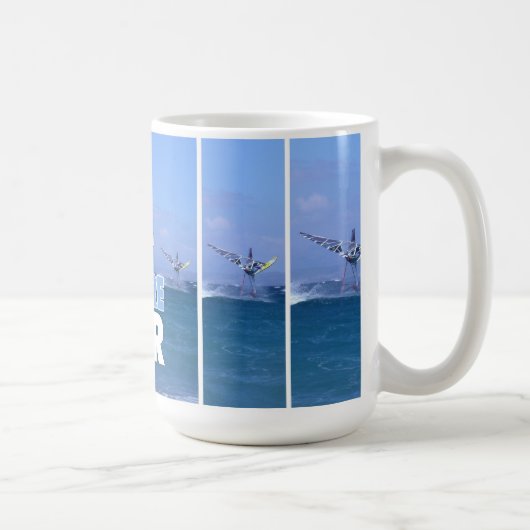 Windsurfer in der Luft-Tasse Kaffeetasse (Rechts)