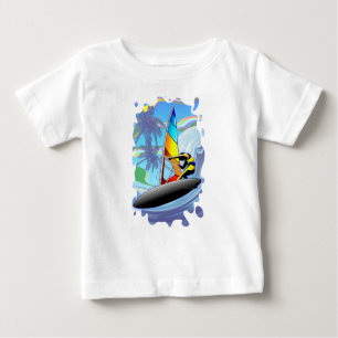 WindSurfer on Ocean Waves Baby T - Shirt
