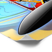 WindSurfer on Ocean Waves Poster Paper (Matte) (Ecke)