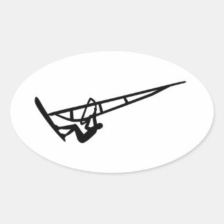 Windsurfer Ovaler Aufkleber