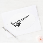 Windsurfer Ovaler Aufkleber (Umschlag)