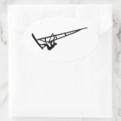 Windsurfer Ovaler Aufkleber (Tasche)