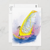 Windsurfer Postkarte (Vorne/Hinten)