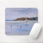Windsurfer und Badegäste Mousepad (Mit Mouse)