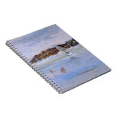 Windsurfer und Badegäste Notizblock (Rechte Seite)