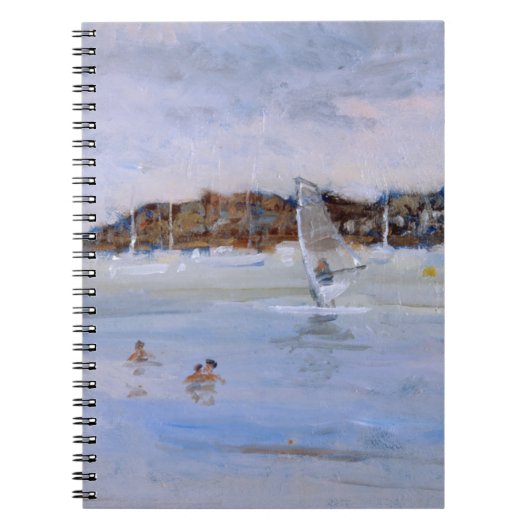 Windsurfer und Badegäste Notizblock (Vorderseite)