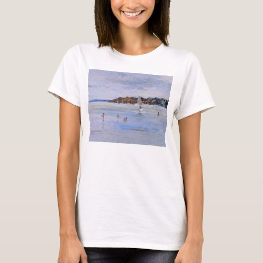 Windsurfer und Badegäste T-Shirt (Vorderseite)