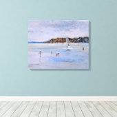Windsurfer und Bathers Leinwanddruck (Insitu (Holzboden))