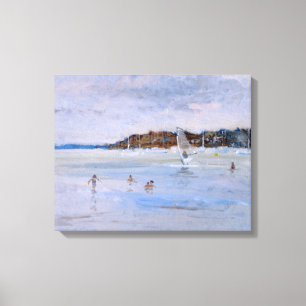 Windsurfer und Bathers Leinwanddruck