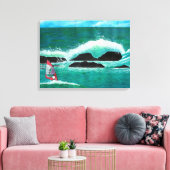 WindSurfer Windsurfen in Hawaii Seascape Wrappe Leinwanddruck (Insitu (Wohnzimmer))
