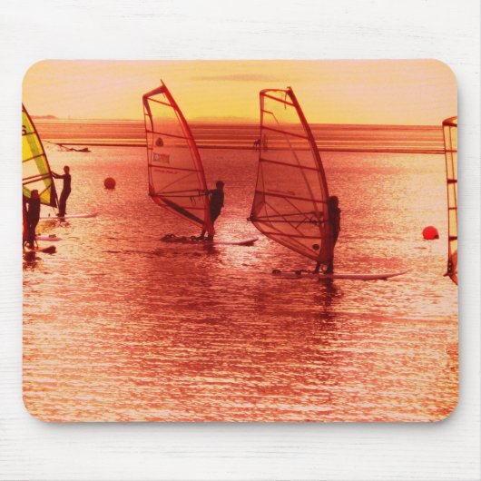 Windsurfers auf Horizont-Mausunterlage Mousepad (Vorne)