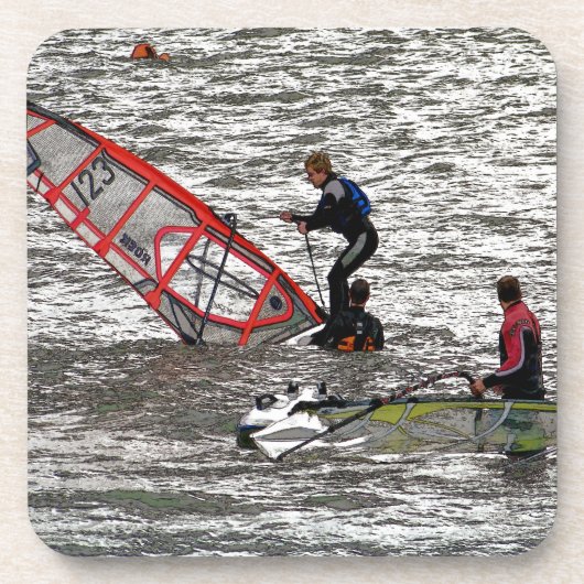 WINDSURFERS GETRÄNKEUNTERSETZER (Vorderseite)
