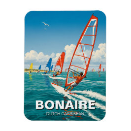 Windsurfers in Bonaire Dutch Caribbean Magnet