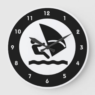 Windsurfing Design Wall Clock Große Wanduhr
