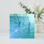 Windsurfing Entwurfs-Einladung Einladung (Stehend Vorderseite)