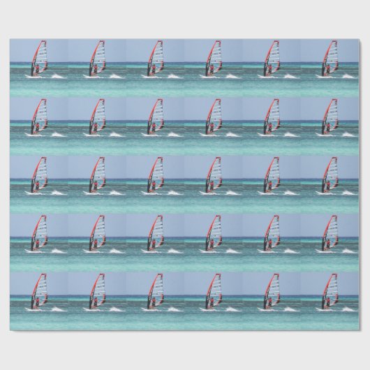 Windsurfing Geschenkpapier (Flach)