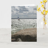Windsurfing - greeting card karte (Gelbe Blume)