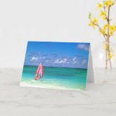 Windsurfing Hawaii Karte (Gelbe Blume)