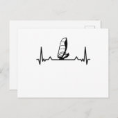 Windsurfing Heartbeat Line Funny Gifts Postkarte (Vorne/Hinten)