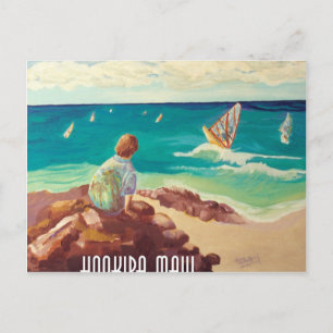 windsurfing hookipa postkarte