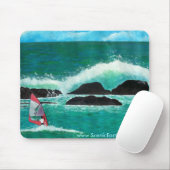 Windsurfing in Hawaii-Ozean Mousepad Kunstmalerei (Mit Mouse)