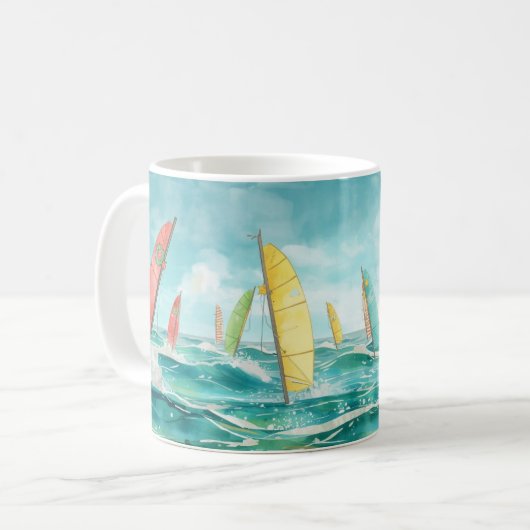 Windsurfing kaffeetasse (Vorderseite Links)