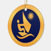 Windsurfing Keramik Ornament (Links)