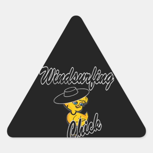 Windsurfing Küken #4 Dreieckiger Aufkleber (Vorderseite)