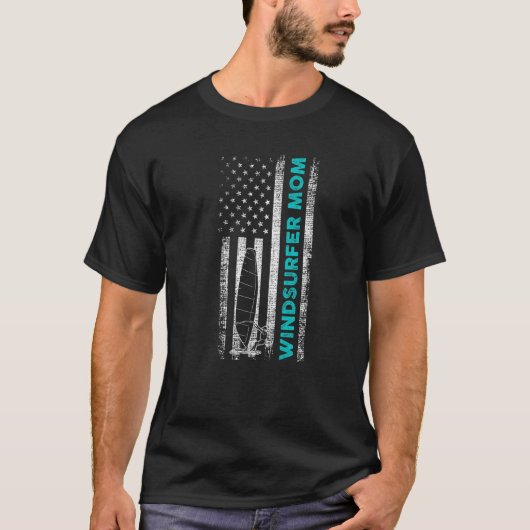 Windsurfing Mama Mutter Windsurfer T-Shirt (Vorderseite)
