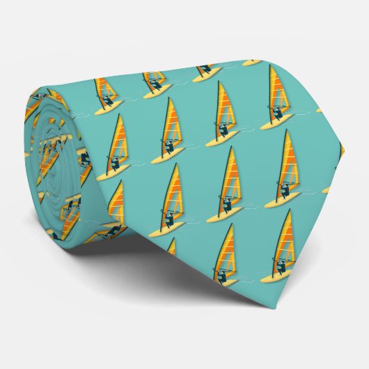 Windsurfing Neck Tie Krawatte (Gerollt)