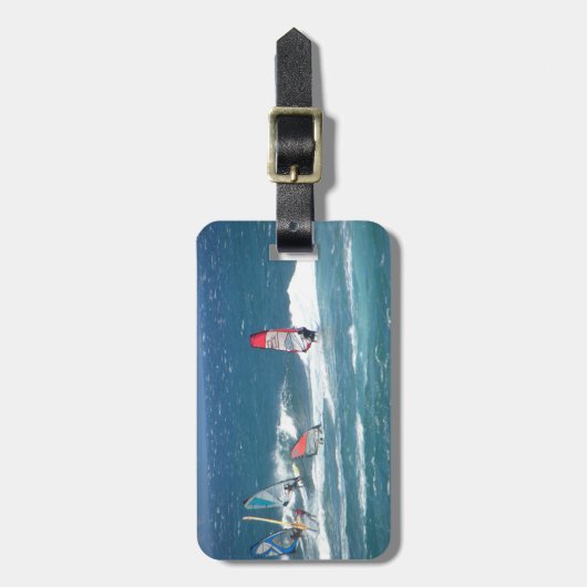 Windsurfing Ozean-Wellen-Hawaii-Gepäckanhänger Gepäckanhänger (Vorderseite vertikal)