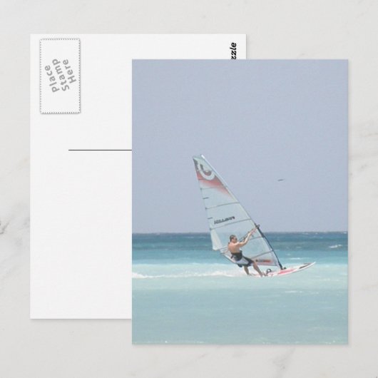 Windsurfing Postkarte (Vorne/Hinten)