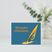 Windsurfing Postkarte (Stehend Vorderseite)