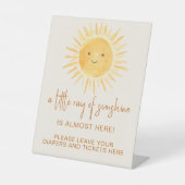 Windsurfing Ray von Sonnenschein Babydusche Sockelschild (Vorderseite)