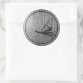 Windsurfing Runder Aufkleber (Tasche)